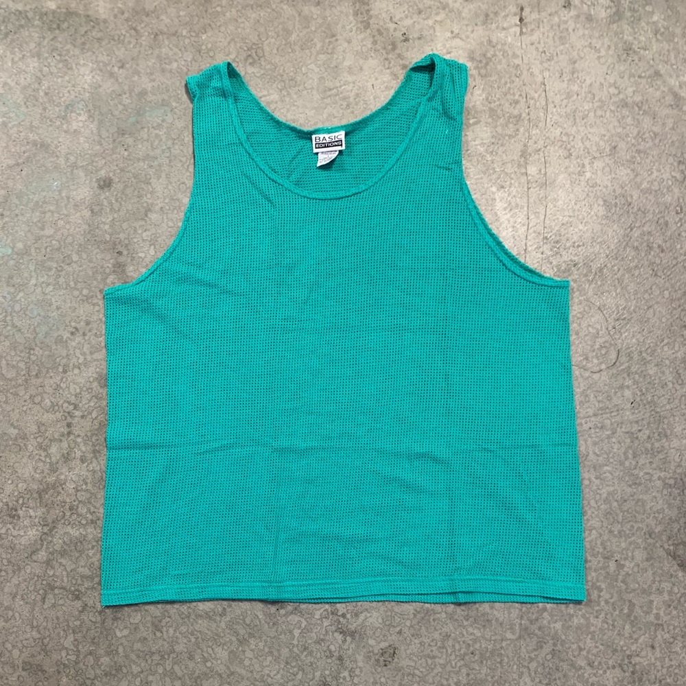 Vintage 90s Mesh Tank Top Muscle Shirt